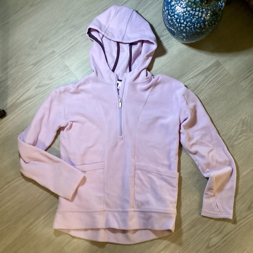 Girls Lilac Hooded Track Jacket with Zipper